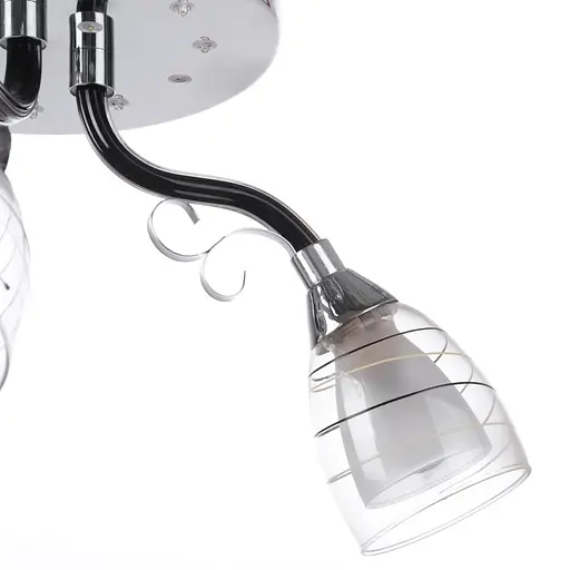 Люстра потолочная Brille с подсветкой LED E14 40W CH (LK-512S/3) - фото 4