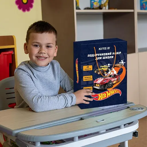 Подарочный набор первоклассника  Kite Hot Wheels 29 предметов HW24-S01 - фото 5
