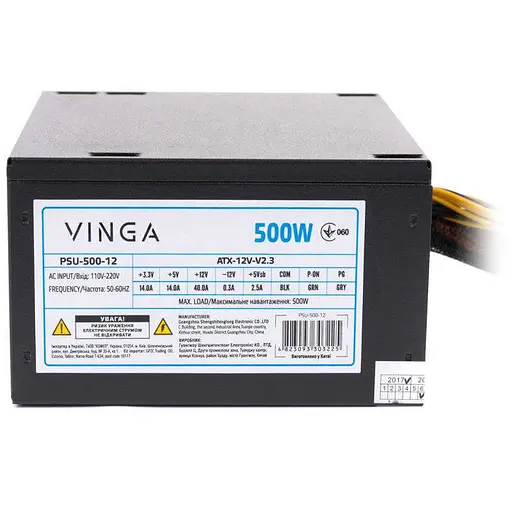 Блок живлення Vinga 500W (PSU-500-12) - фото 9