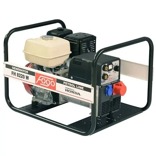 Апарат дугового зварювання з генераторною установкою FH8220W 3ф-6,5кВА/1ф-3,5кВА, звар.стр-220А, двиг.Honda-GX390, бак 6,2л, руч.старт