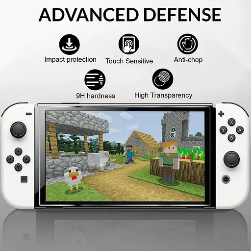 2-упаковка із загартованого скла для захисту екрану Nintendo Switch OLED - фото 3