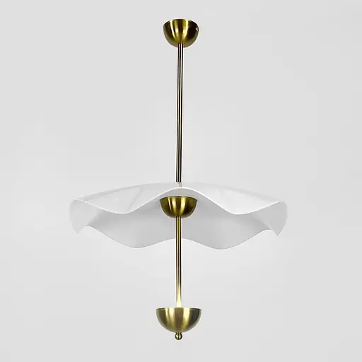 Латунный светильник с белым волнистым плафоном Ø 50 см Ст. SGA3-500-1 AB | Line F - фото 6