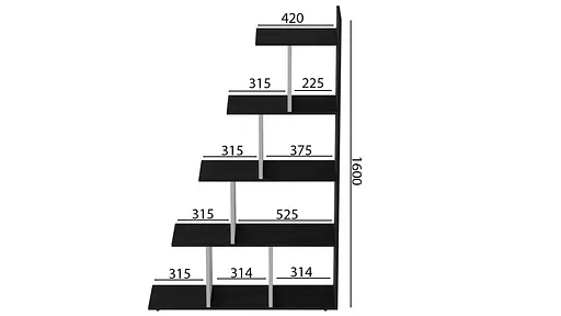 Этажерка Ferrum-decor Стелла 1600x1020x300 Белый металл ДСП Сосна Кембра (FRD-103468) - фото 4