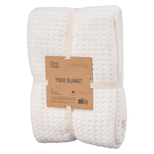 Плед Ardesto Pique 220x230 см айвори (ART0822PI) - фото 1