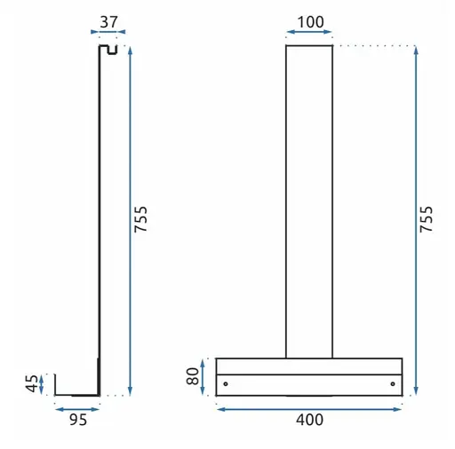 Полка Rea Tori black на душевую стенку REA-85000, Черный матовый - фото 10
