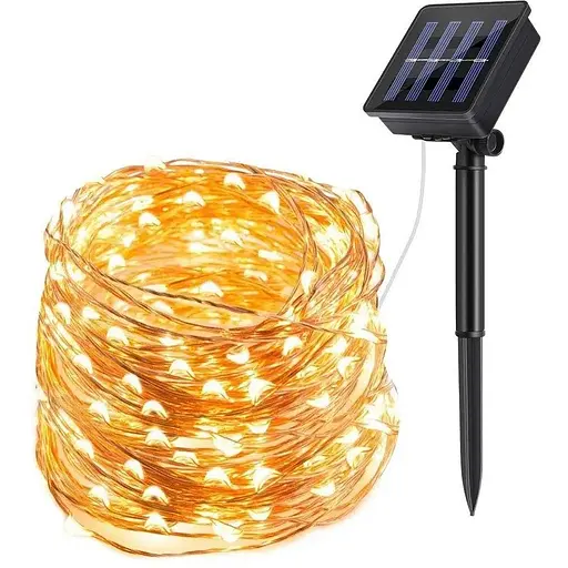 Гирлянда LED City solar капля росы от солнечной батареи 27 метров 300 led