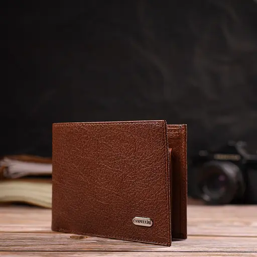 Мужской кожаный кошелек Canpellini 12х9.7х1 см acs0025691 - фото 6