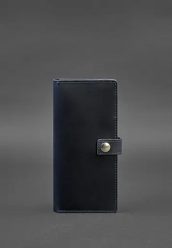 Кожаный тревел-кейс (органайзер для документов) 6.0 синий Crazy Horse - фото 2