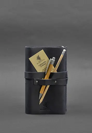 Шкіряний блокнот (Софт-бук) 1.0 синій - фото 4