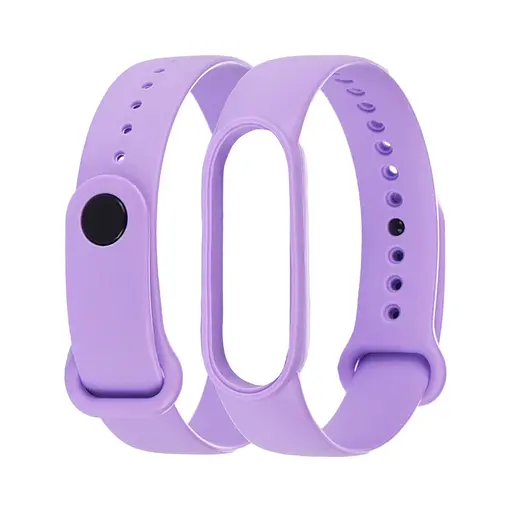 Силиконовый ремешок для Xiaomi Mi Band 5/6 цвет 20 лавандовый - фото 1