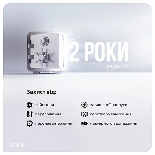Зарядний пристрій мережевий MAKE 65W GaN3 2xType-C PD3.0 + USB QC4.0 Black - фото 8