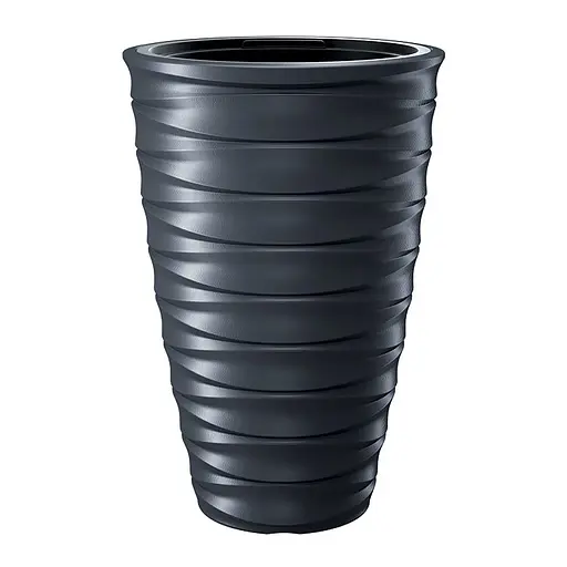 Цветочный горшок Prosperplast Freze круглый с вкладышем антрацит 400 x 579 мм (63660-433)