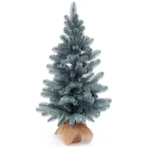 Ялинка Hvoya Premium лита в мішковині 90 см блакитна