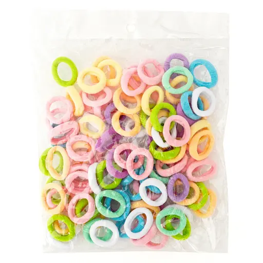 Резинки для волосся Пастель-3 La-beauty 0307-1086-3 мікрофібра, 100 шт - фото 1