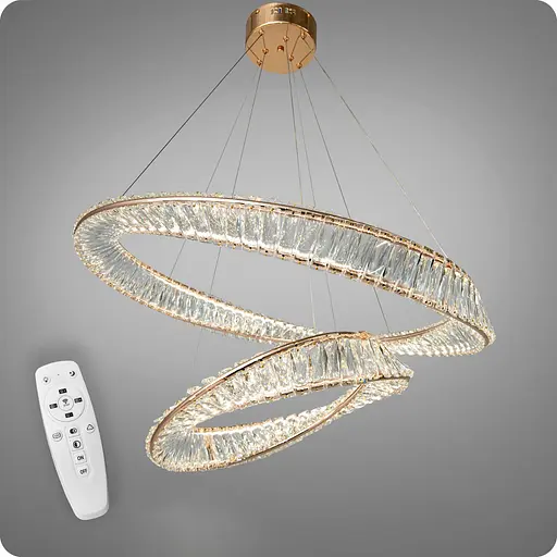 Люстра кришталева світлодіодна 517 Dlight 140Вт Золото (01998) - фото 1