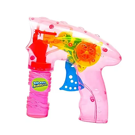 Пистолет с мыльными пузырями, со световыми эффектами, автоматический, с мыльным раствором (в ассортименте) 609-2