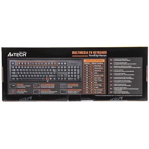 Клавіатура A4Tech KR-83 USB Black (KR-83) (KR-83 USB (Black)) - фото 4