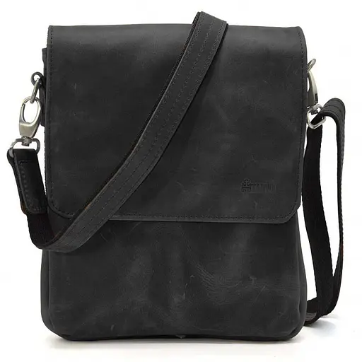 Кожаная мужская сумка через плечо TARWA 25х24х5 см sum0025354 - фото 6