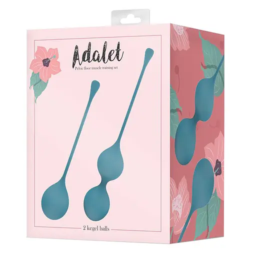 Набір вагінальних кульок Adalet Spheres 2 шт (блакитний) - фото 4