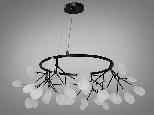 Гармонично сбалансированная, люстра на тросах "Светлячок", 36 ламп, черная - фото 2