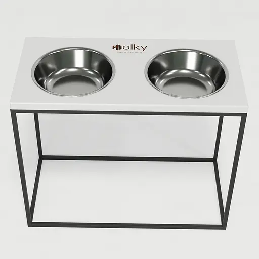 Hollky Base XL40 — миски на підставці для великих собак (2 × 1,8 л, висота 40 см) - фото 3