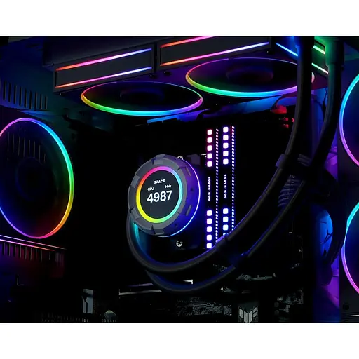 СВО ID-Cooling Space LCD SL240 White (SL240 WHITE) - фото 8