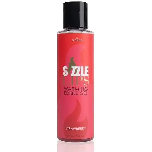 Зігрівальний масажний гель Sensuva Sizzle Lips Strawberry (125 мл)