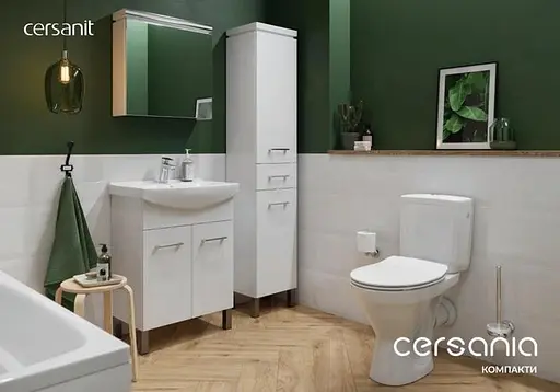 Унітаз-компакт Cersanit Cersania 705 SimpleOn 011 3/6 л з сидінням Slim SoftClose+QuickRelease дюропласт 30412 - фото 9