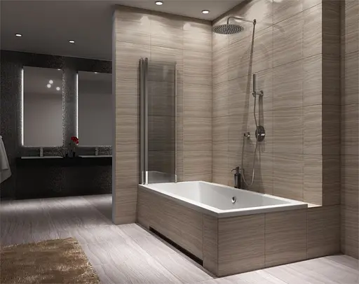 Шторка для ванни Rea Agat-3 120 см складана REA-W0301, Універсальна - фото 3