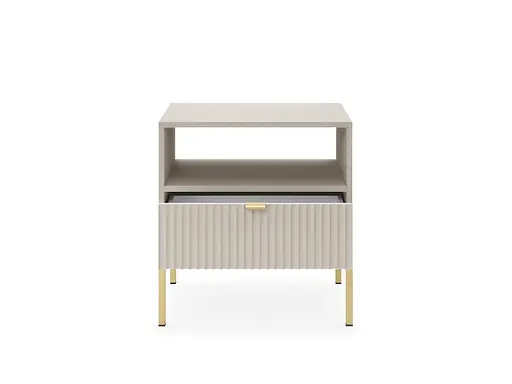 Тумба приліжкова Perfect Home Нова / Nova з 1 шухлядою і золотими ніжками S54 Кашемір (PFH-091255) - фото 2