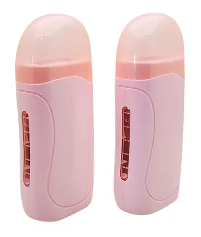 Воскоплав двокасетний Global Fashion Depilatory Heater 2в1 з підставкою для депіляції волосся Персиковий 40 Вт - фото 5