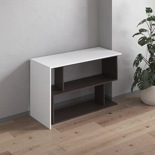 Cтол компьютерный Vays поворотный письменный cтол трансформер M-41 Белый-Венге Темный - фото 3