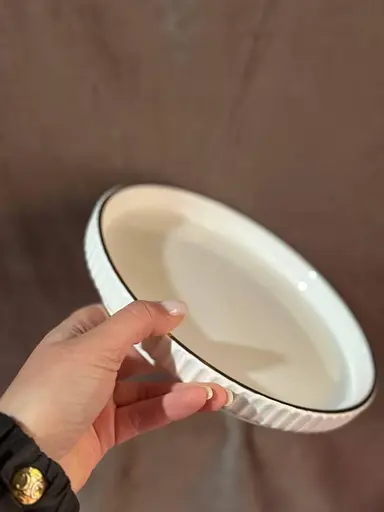 Керамическое блюдо 1570B для сервировки с декоративной подставкой 20 см - фото 3