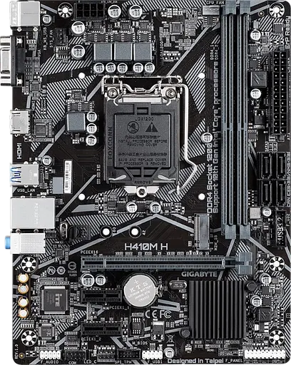 Материнская плата Gigabyte H410M H LGA 1200 (H410M H) Б/У - фото 2