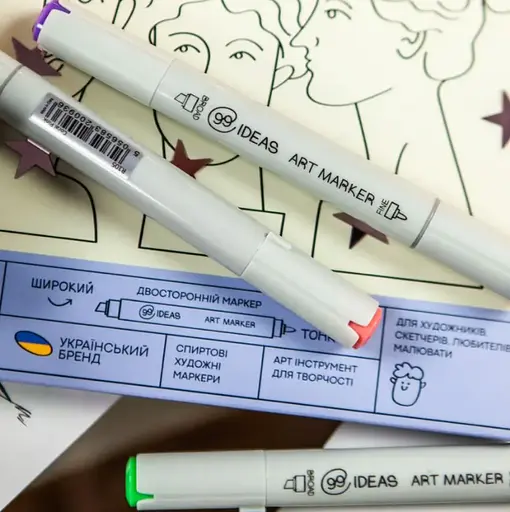 Маркер двухсторонний Хна, Y823, 99IDEAS - фото 3