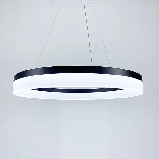 Современная LED люстра в черном каркасе Ст. M 2702 BK | Line F - фото 5