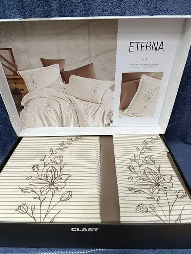 Постільна білизна Eterna Ранфорс з вишивкою Clasy pbe0052085 - фото 3