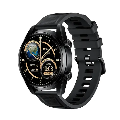 Смарт-часы LEMFO WS-11 силиконовый ремешок Black Black (16349)