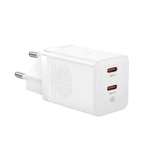 Блок зарядное устройство для Baseus GaN5 Pro Wall charger 2 Type-C 40 W (CCGP180102) белый - фото 6