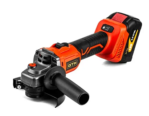 Угловая шлифовальная машина GTM AGC18/125BL 18В + 2 аккумулятора и ЗУ - фото 1