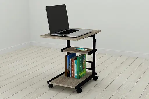 Стол приставной Ferrum-decor Адан 62x40x60 металл Черный ДСП Дуб Дуб Сонома Трюфель 16мм (FRD-102488) - фото 5