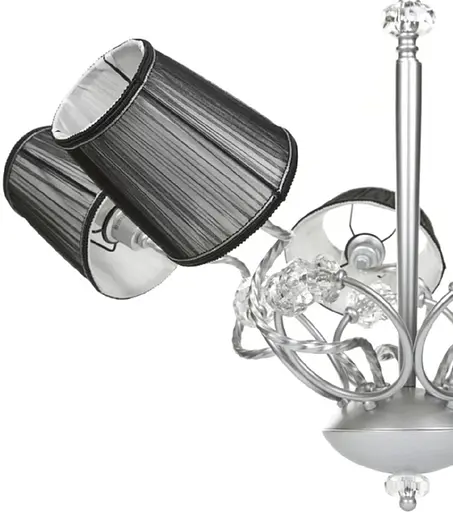 Люстра 90992, 5x40W, E14, метал хром./тканина - фото 2