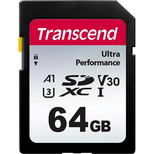 Карта памяти Transcend 64GB SD C10 UHS-I U3 R160/W50MB/s 4K (TS64GSDC340S) - фото 1