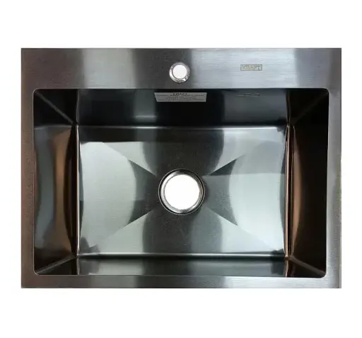 Мойка кухонная Kraft Handmade HS6545-B + корзина 650х450х230х3 мм Черный 30412 - фото 1