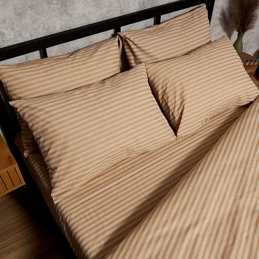 Комплект постельного белья Moon&Star Бязь Gold Люкс Sand Lines King Size 220x240 наволочки 2х70х70 - фото 4