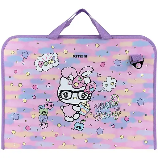 Портфель-папка Kite Hello Kitty на молнии 1 отдел A3+ (HK24-411)