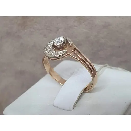 Золотое кольцо ЮЗ "Багет" с бриллиантами. 9В410162536/14 18 - фото 4