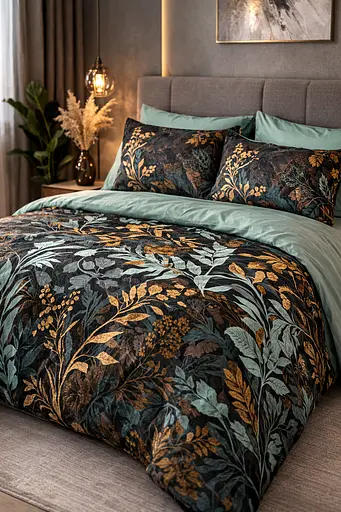 Комплект постельного белья евро 200х220 см сатин комбинированный TC303376218 - фото 1