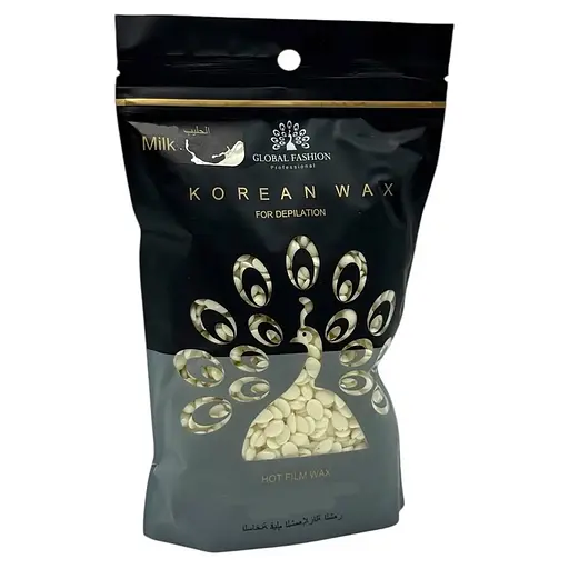 Горячий плёночный воск в гранулах Global Fashion Korean Milk 1000 г воск для депиляции лица и тела - фото 1