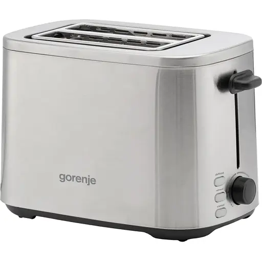 Тостер Gorenje 800 Вт підігрів розморожування пластик сріблястий
